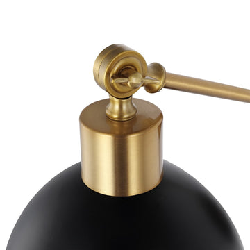 Lisa 18" Swing Arm Modern Midcentury Iron USB Charging Port LED Sconce - JONATHAN Y